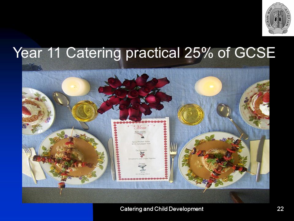 Catering and Child Development22 Year 11 Catering practical 25% of GCSE