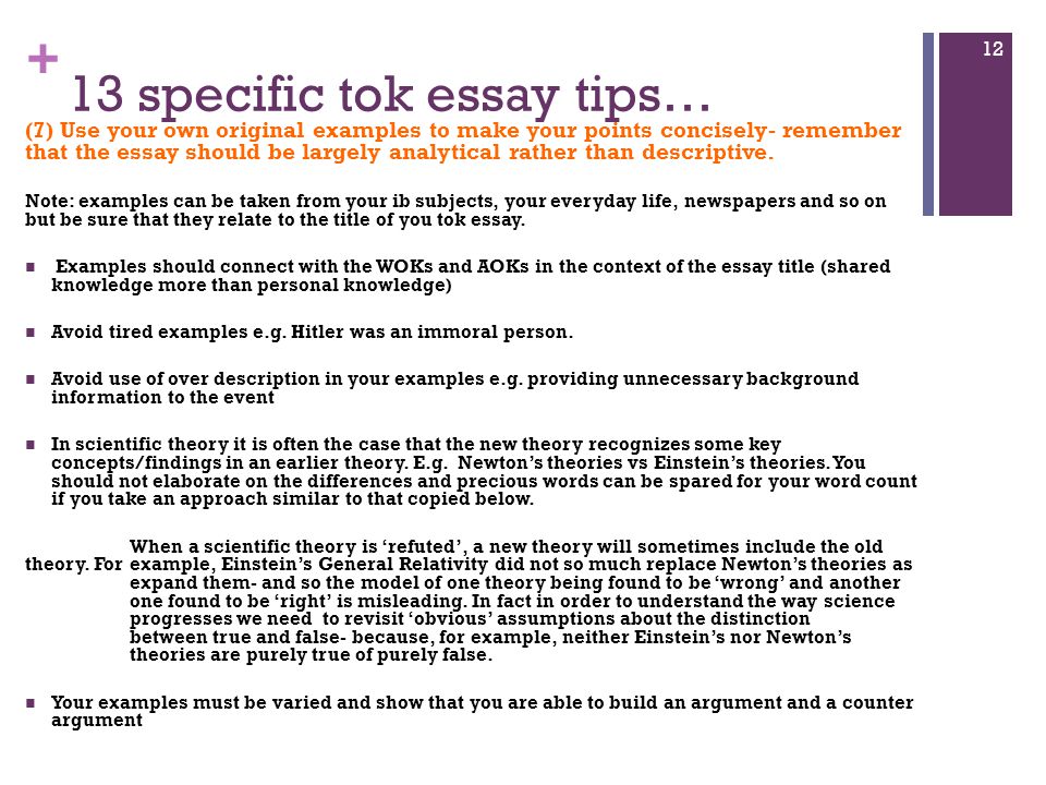 Tok essay guidelines 2013