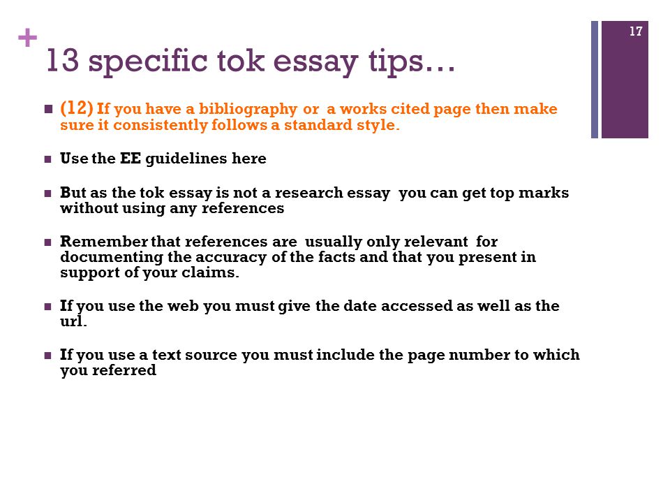 Tok essay bibliography format