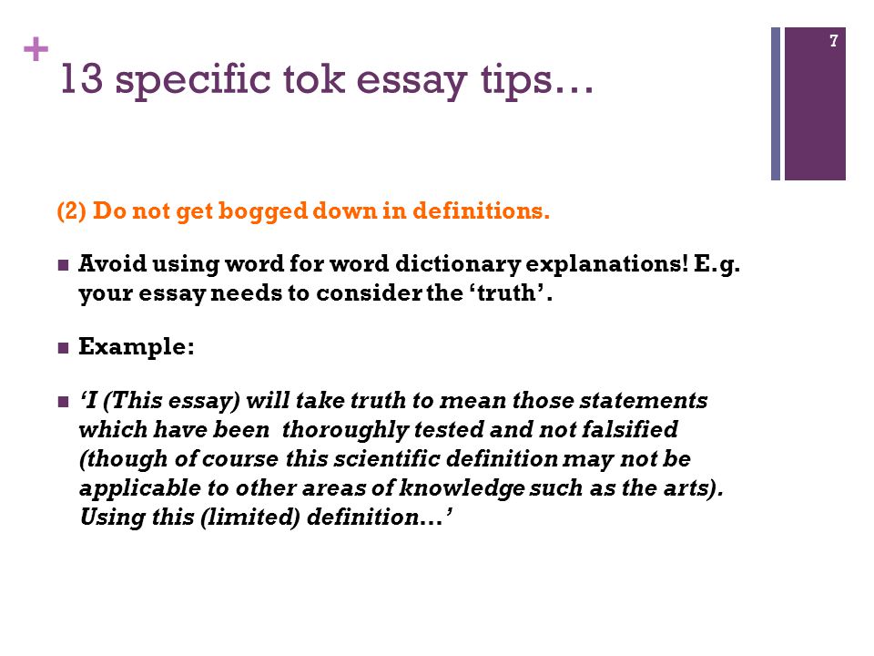 Tok Essay Example