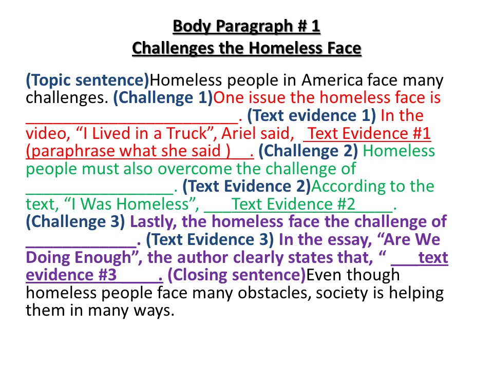 essay about homeless people