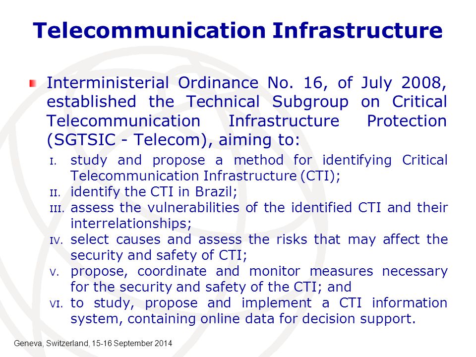 Telecommunication Infrastructure Interministerial Ordinance No.