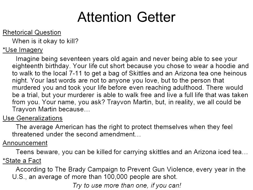 Good Attention Getters For Essays
