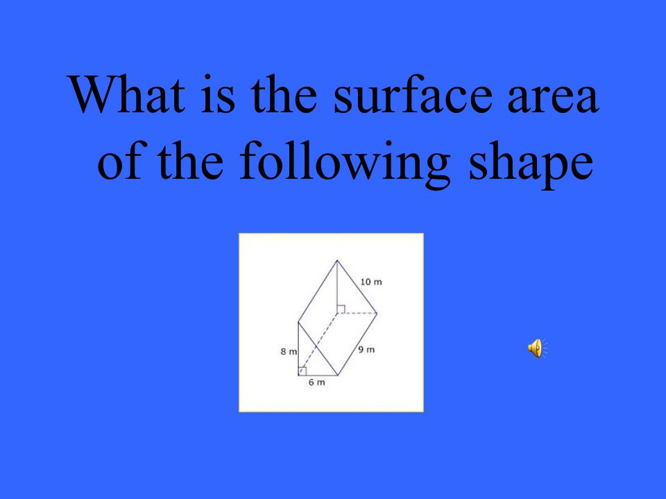 What is the surface area of the following shape