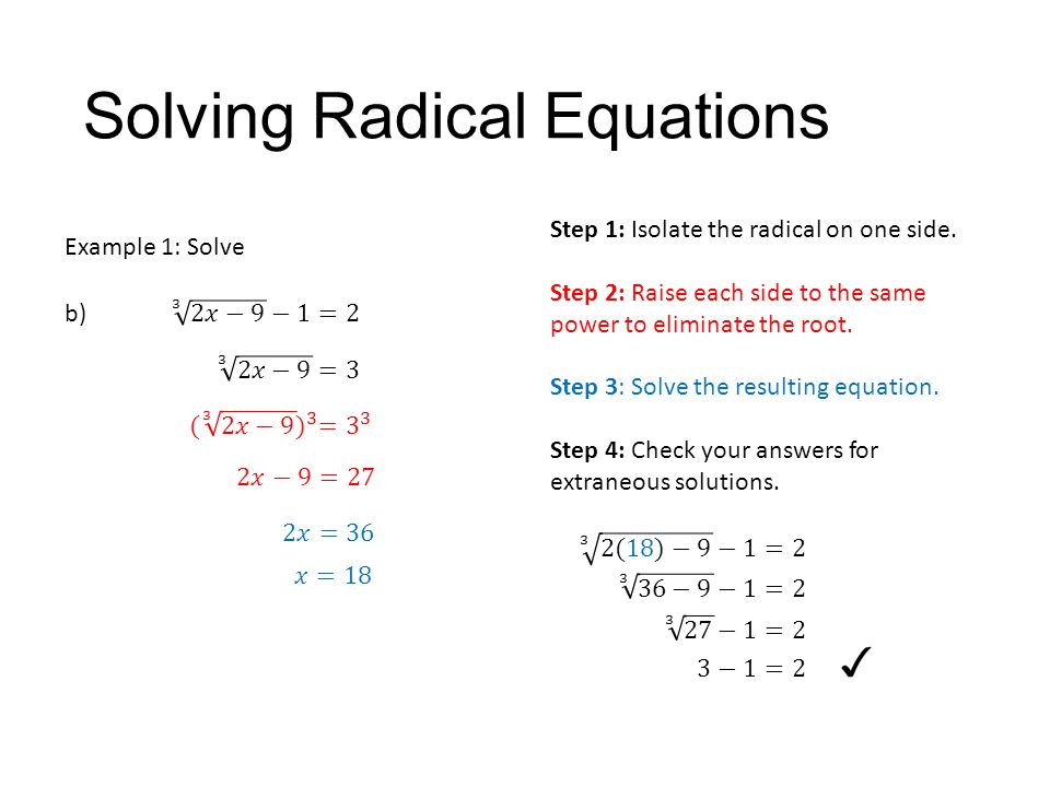 Worksheets Solving Radical Equations solving radical equations and inequalities ppt equation section 5 4 beginning