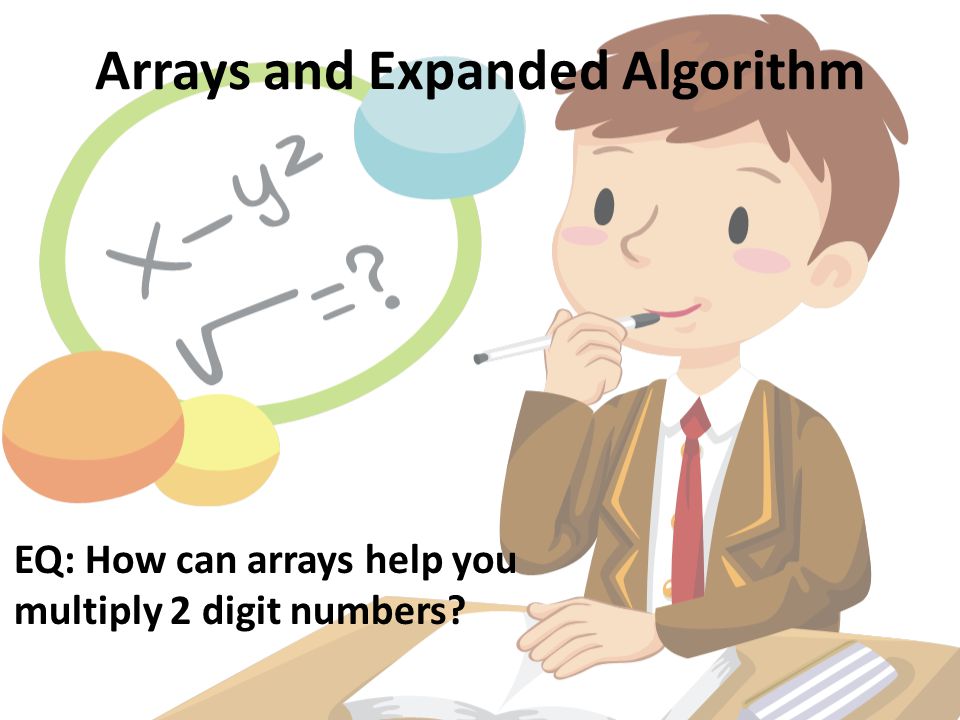 Arrays and Expanded Algorithm EQ: How can arrays help you multiply 2 digit numbers