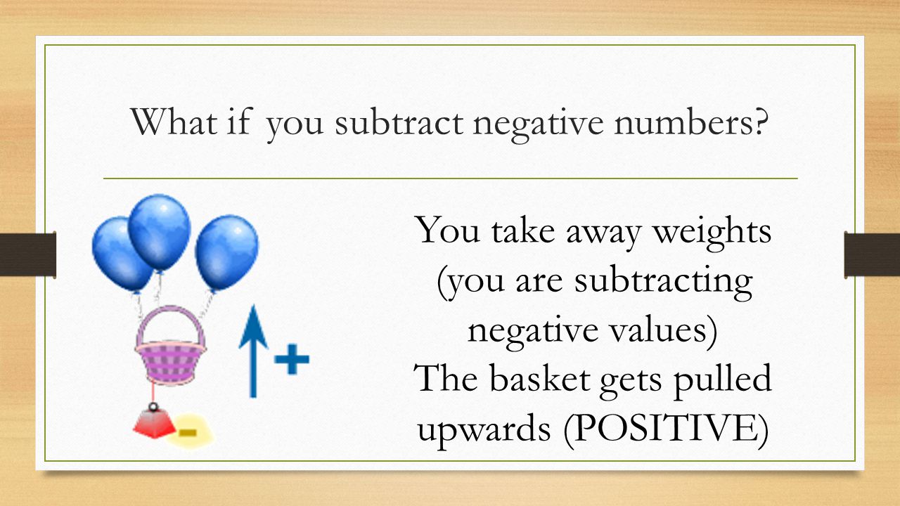 What if you subtract negative numbers.