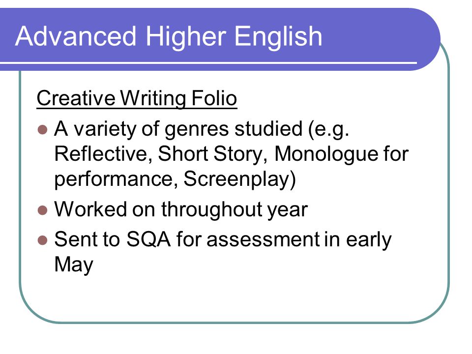 Higher english reflective essay structure