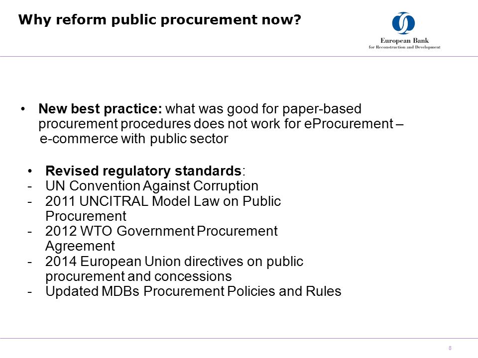 Why reform public procurement now.