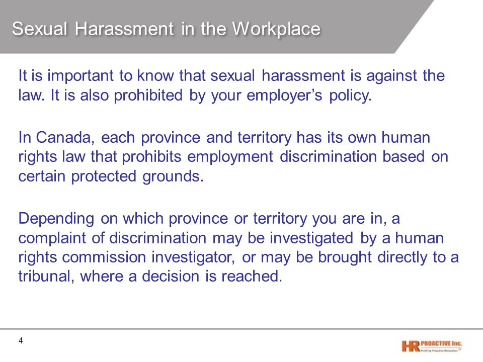 laws sexual importance of harassment