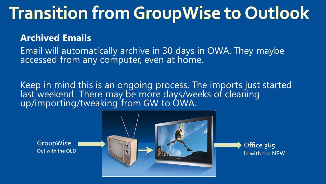 Archived  s  will automatically archive in 30 days in OWA.