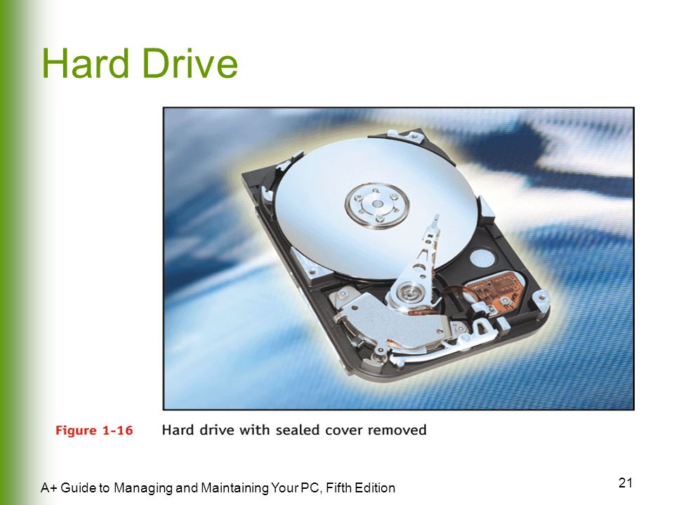 21 A+ Guide to Managing and Maintaining Your PC, Fifth Edition Hard Drive