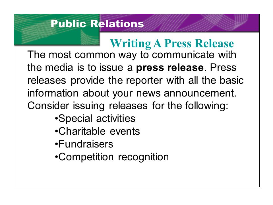 pr announcement
