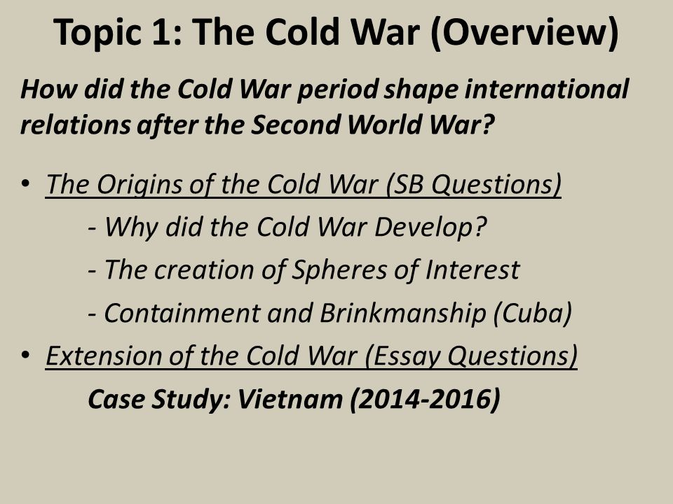 The cold war essay topics