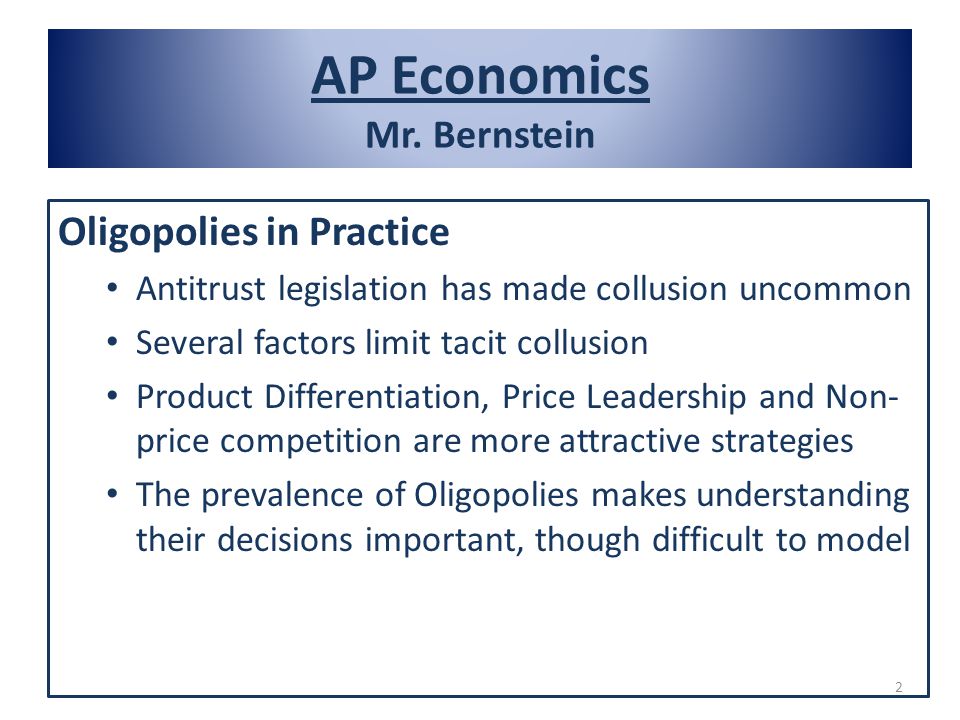ap economics mr bernstein module 66 oligopoly in practice december price leadership is a form of