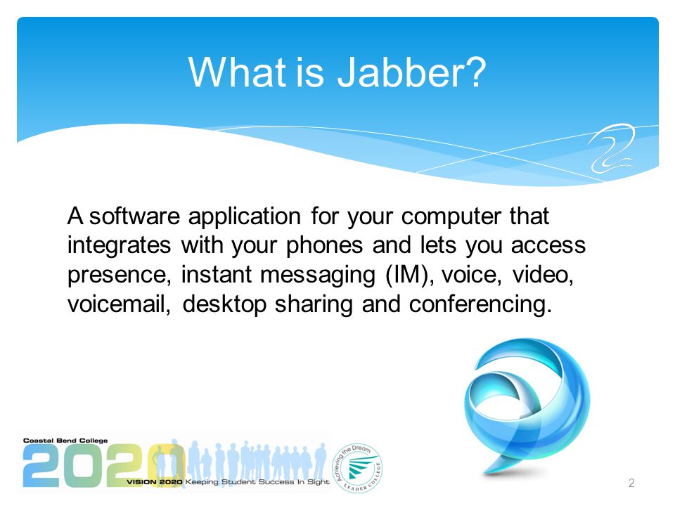 A software application for your computer that integrates with your phones and lets you access presence, instant messaging (IM), voice, video, voic , desktop sharing and conferencing.