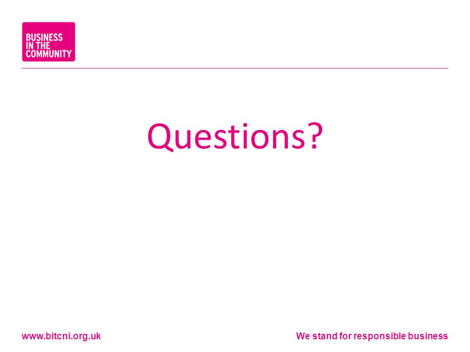 We stand for responsible business Questions