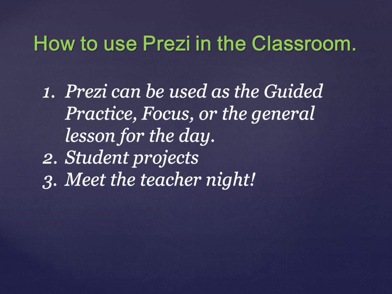how to use prezi
