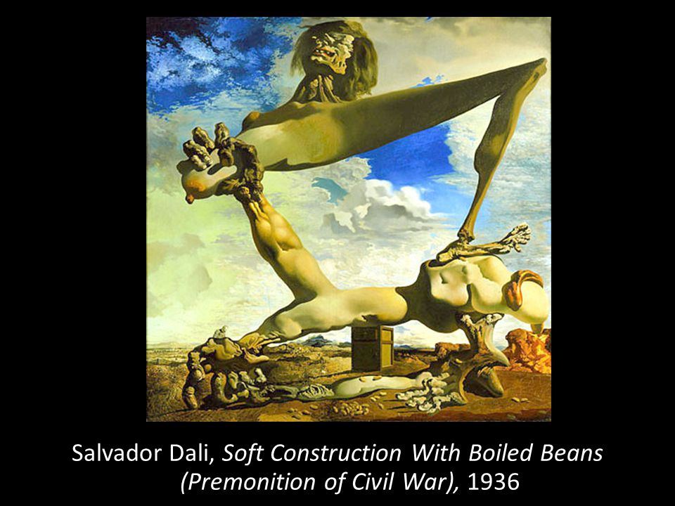 Salvador Dali, Soft Construction With Boiled Beans (Premonition of Civil War), 1936