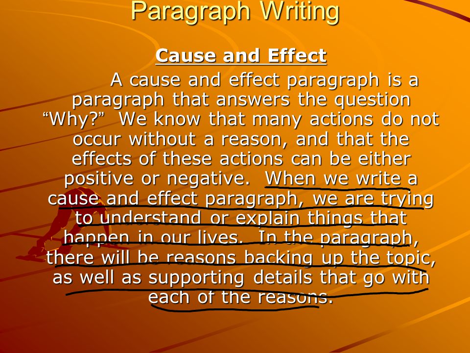Writing A Cause And Effect Essay