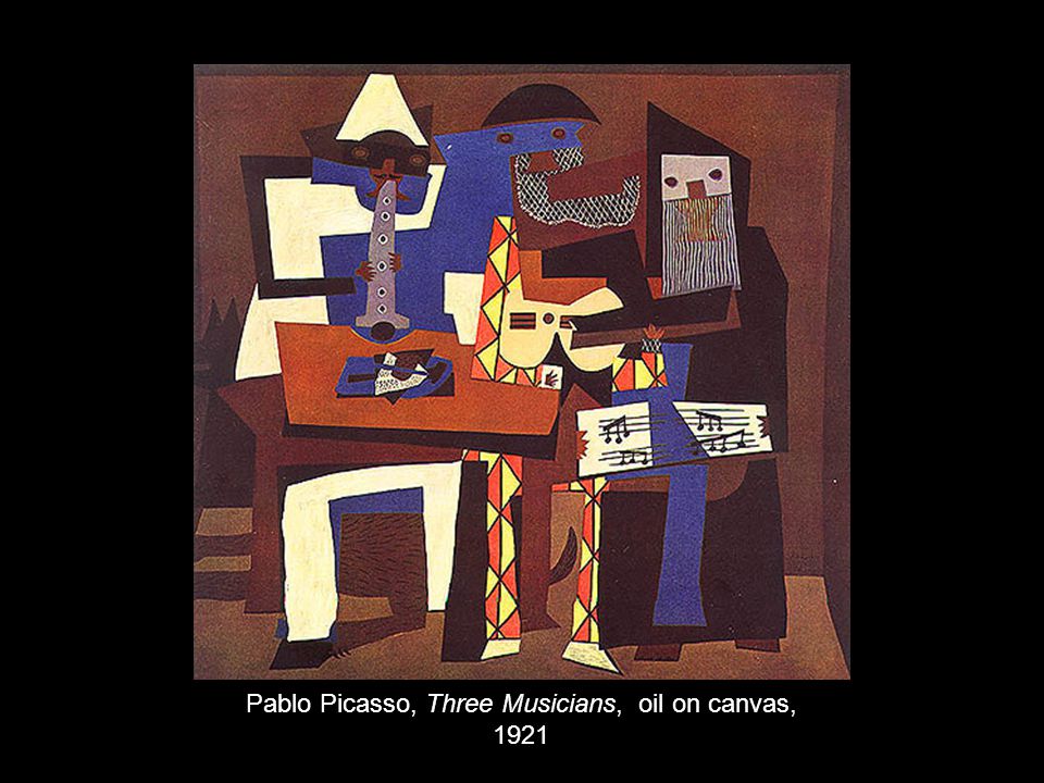 Pablo Picasso, Three Musicians, oil on canvas, 1921