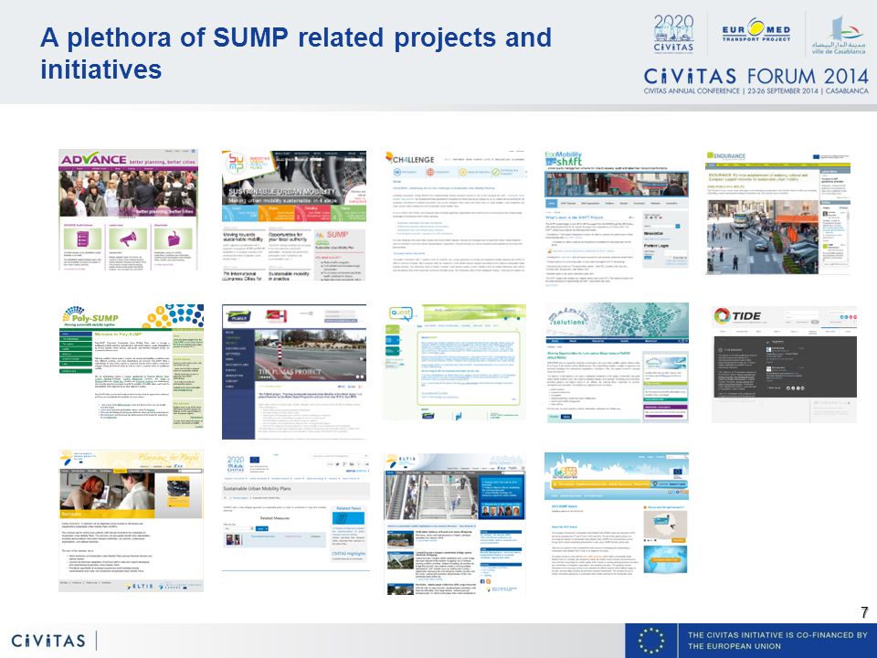 7 A plethora of SUMP related projects and initiatives