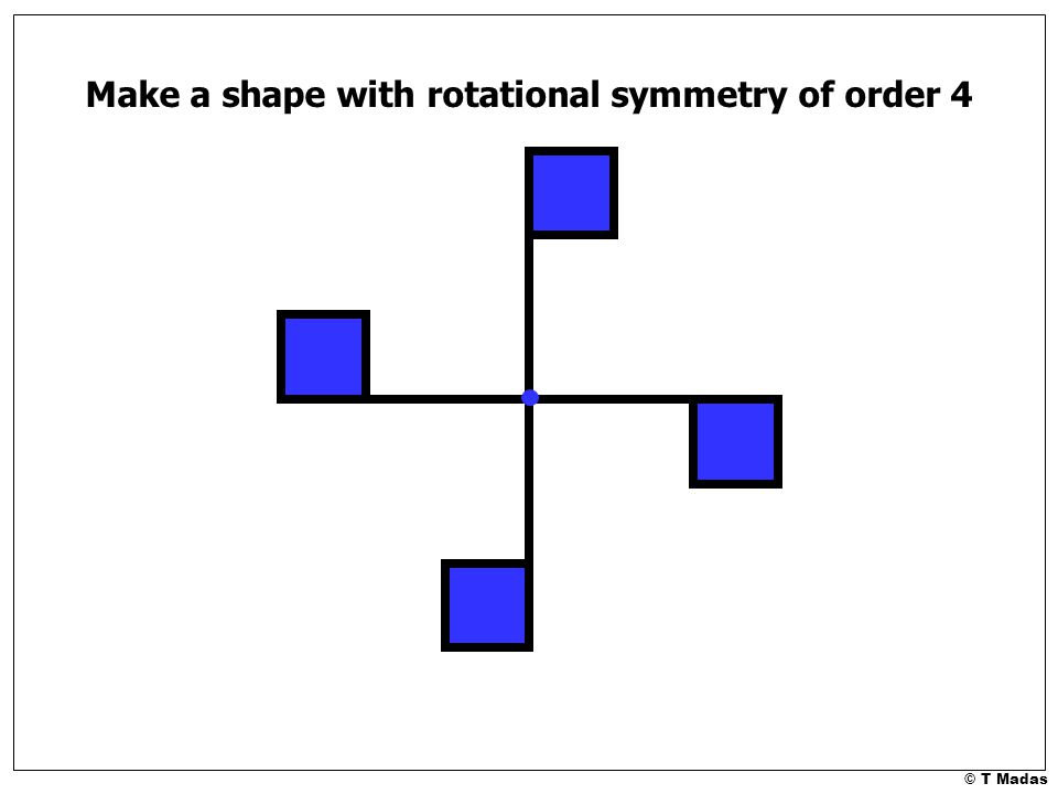 © T Madas Make a shape with rotational symmetry of order 4