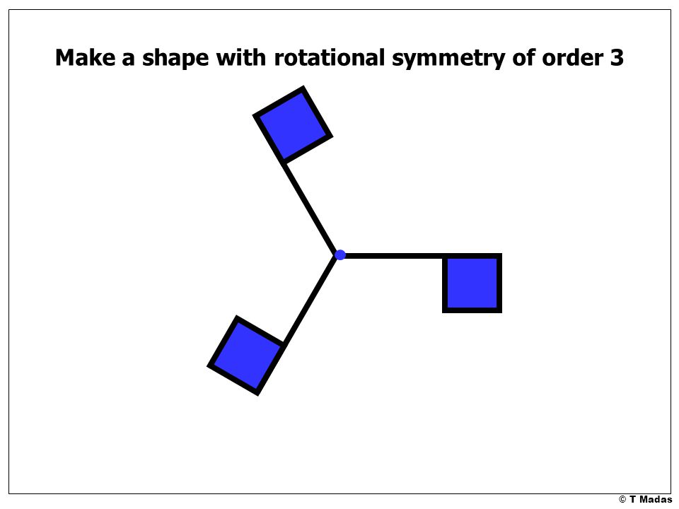 © T Madas Make a shape with rotational symmetry of order 3