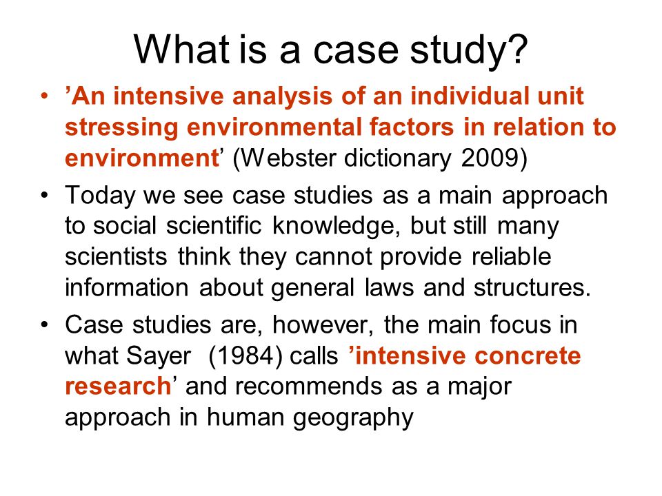 The Case Study as a Research Method - School of Information