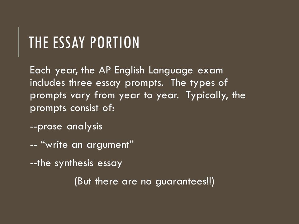 Types of essays on ap english exam