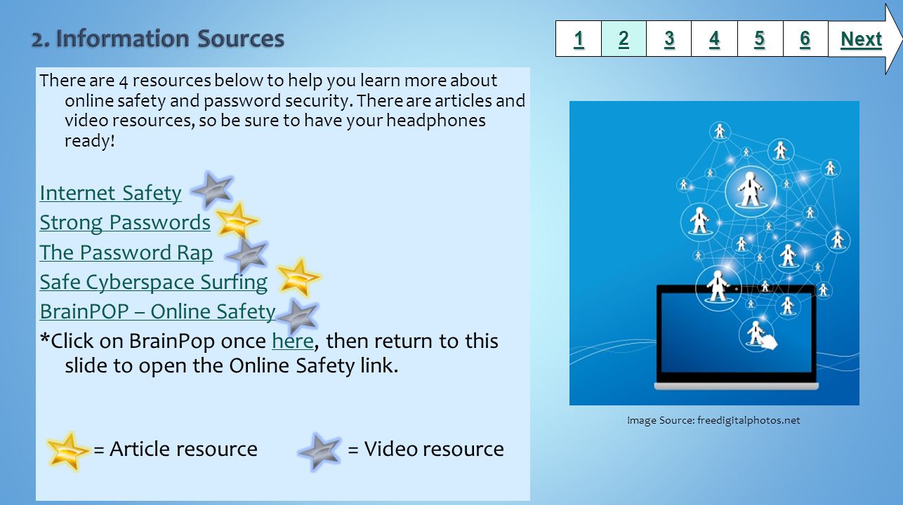 There are 4 resources below to help you learn more about online safety and password security.