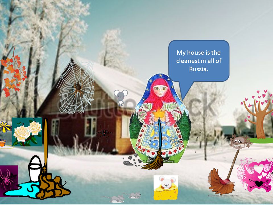 My house is the cleanest in all of Russia.