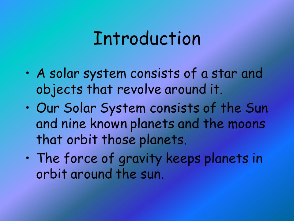 The Solar System A Fifth Grade Science