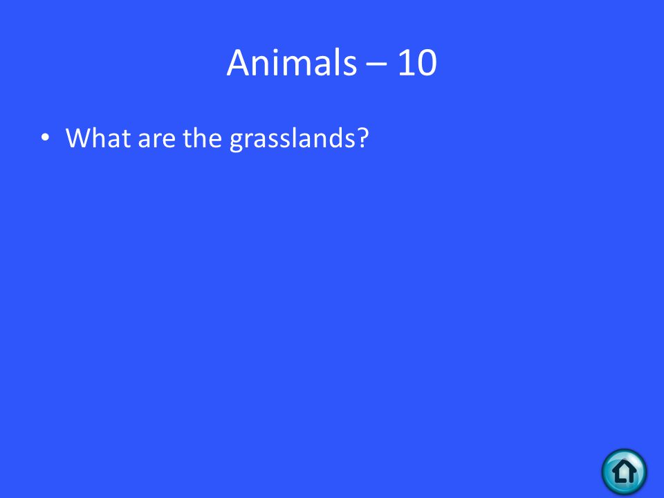 Animals – 10 What are the grasslands