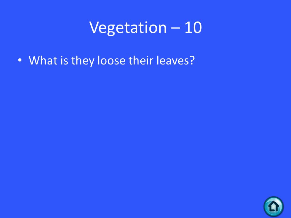 Vegetation – 10 What is they loose their leaves