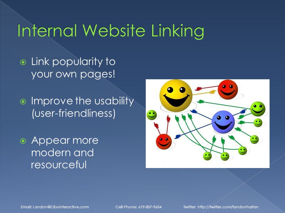  Link popularity to your own pages.