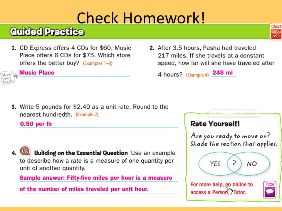 Check Homework!