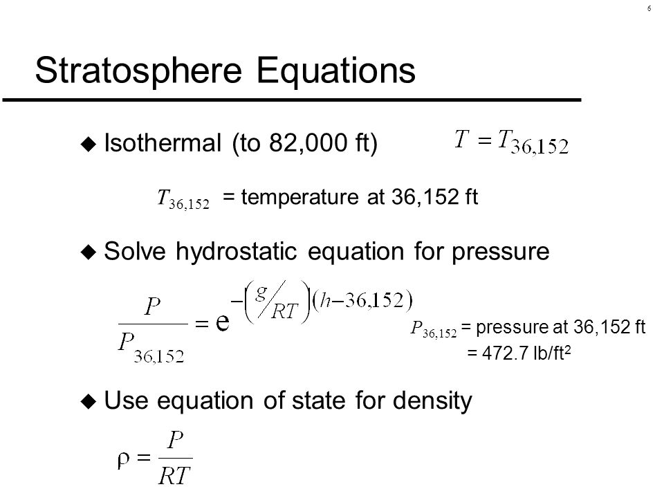 Temperature Pressure Equation Talkchannels 1 The Atmosphere U Calculating Atmospheric Properties Governing