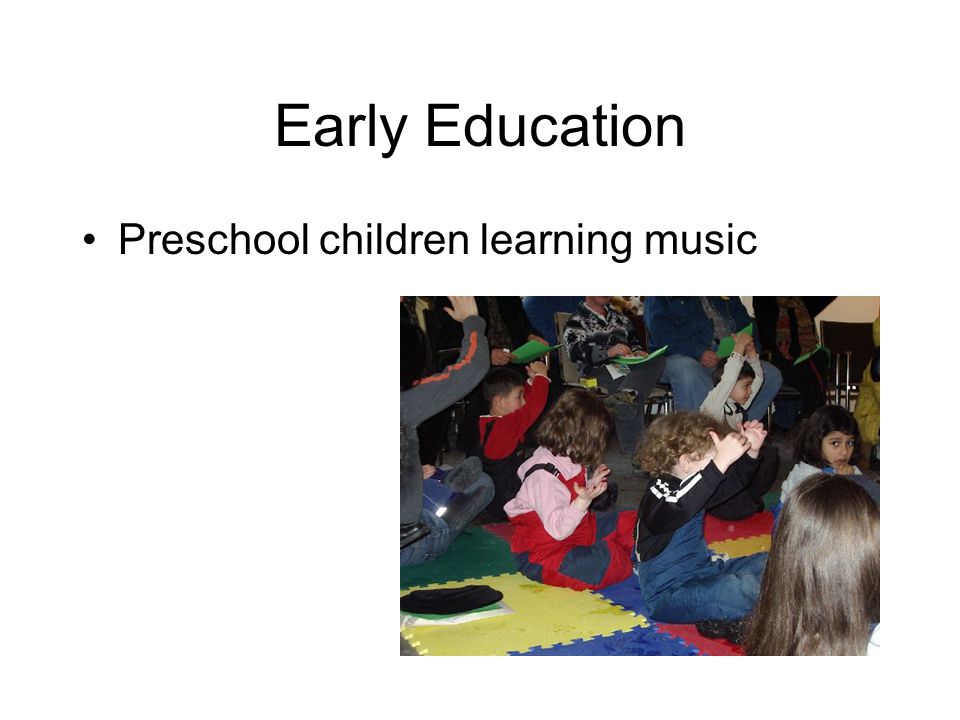 Early Education Preschool children learning music
