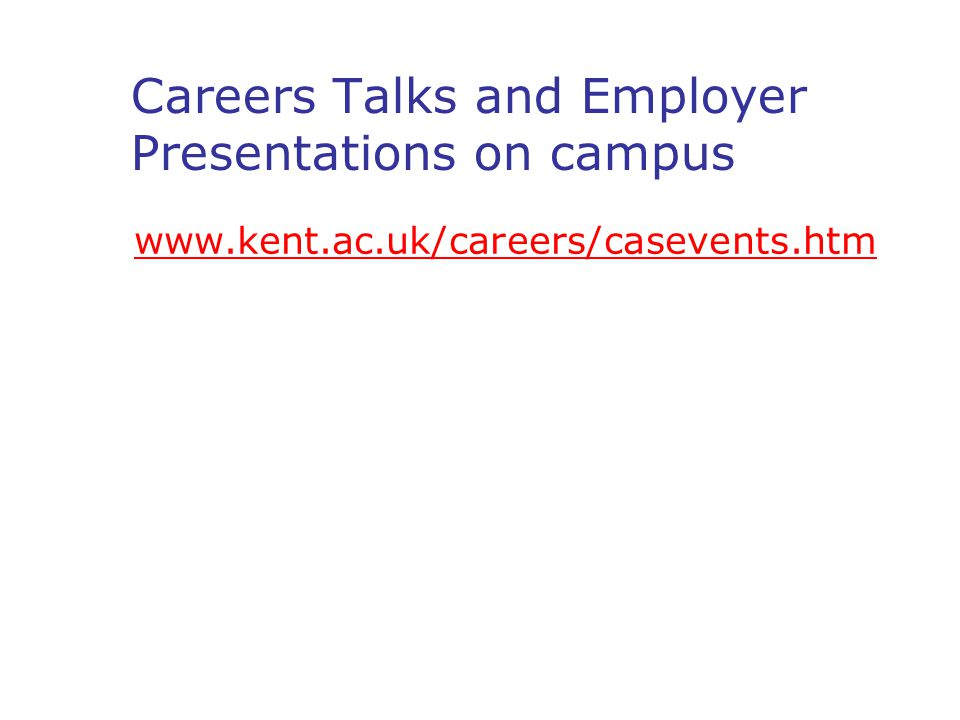 Careers Talks and Employer Presentations on campus