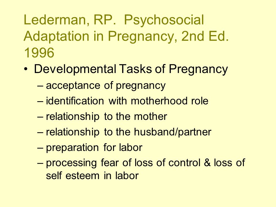 Adaptations pregnancy