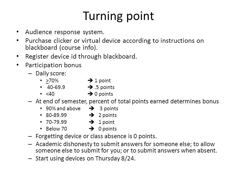 Turning point Audience response system.