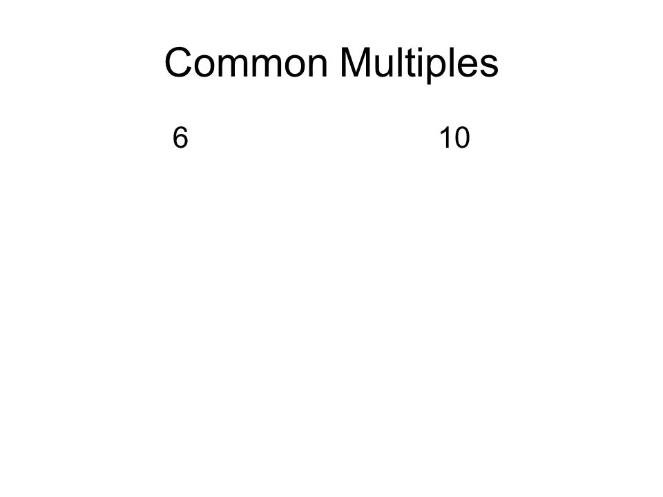 Common Multiples 610