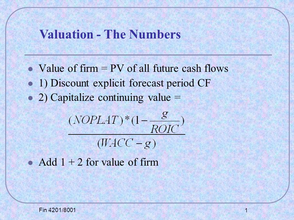 forecasting future cash flows