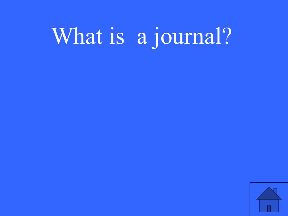 What is a journal