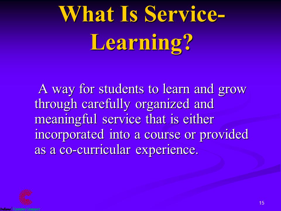 15 What Is Service- Learning.