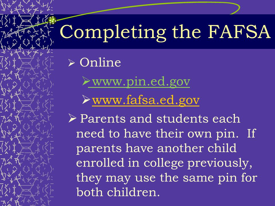 Free Application for Federal Student Aid (FAFSA)
