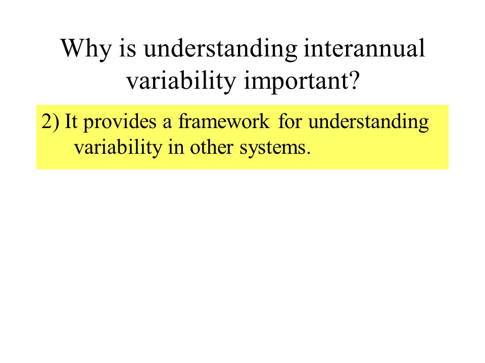 Why is understanding interannual variability important.