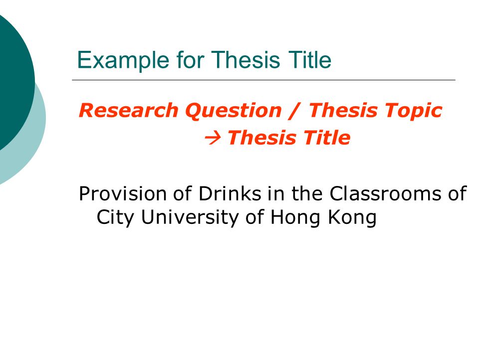 How to develop a thesis topic