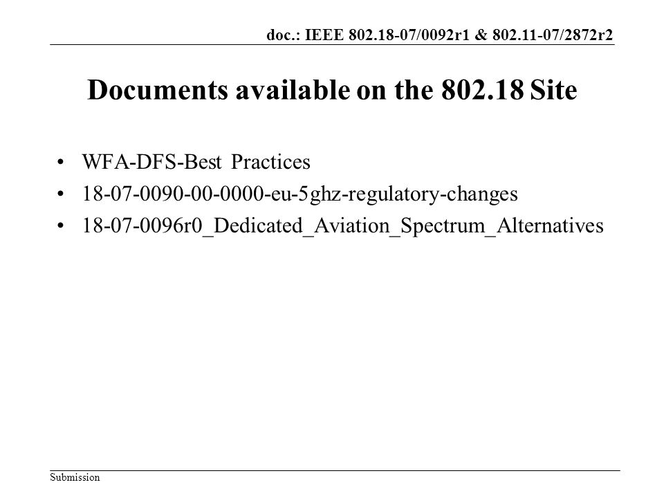 doc.: IEEE /0092r1 & /2872r2 Submission !!.